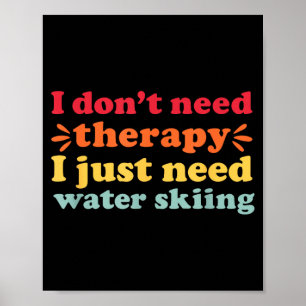 Poster Ski nautique j'adore le ski nautique pour hommes e