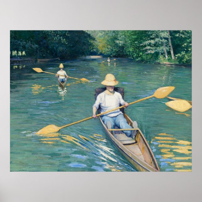 Poster Ski par Gustave Caillebotte (Devant)