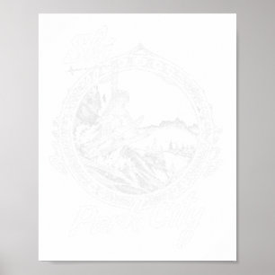 Poster Ski Park City Utah Vacances ski neige Vintage