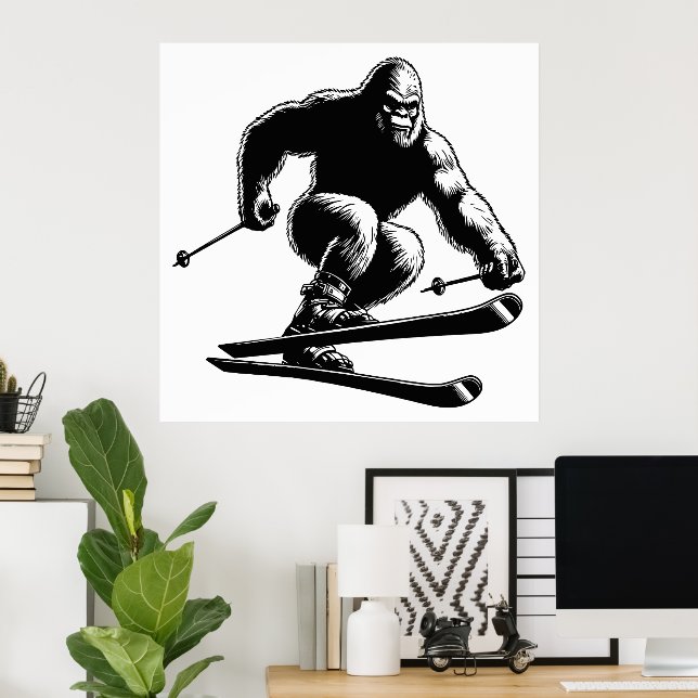 Poster Ski Sasquatch (Bureau à domicile)
