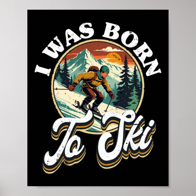 Poster Ski Skiing Winter Sport  (Devant)