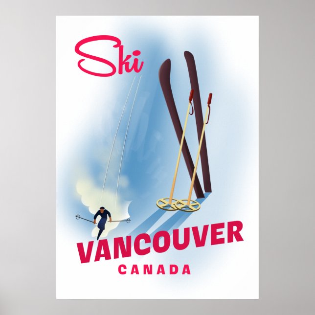 Poster Ski Vancouver Canada (Devant)