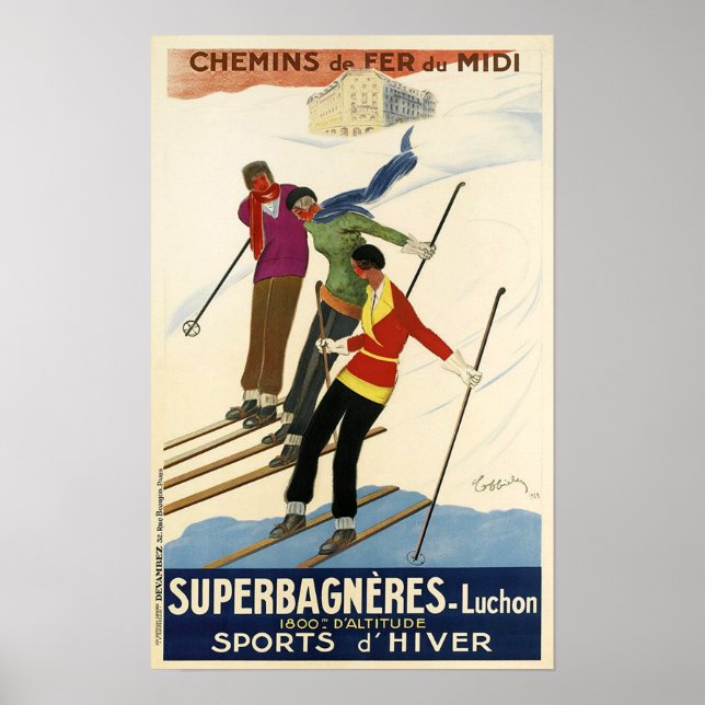 Poster Ski vintage (Devant)