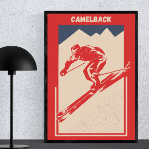 Poster Ski vintage Pennsylvania Mountain Resort Camelback