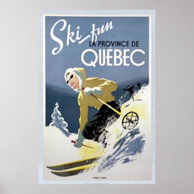 Poster Ski vintage Québec (Devant)