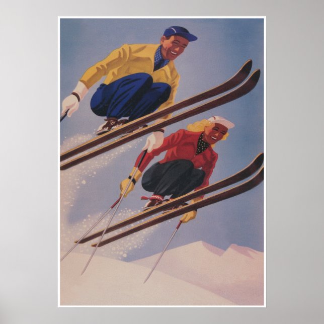 Poster Ski Vintage Retro Jumpers (Devant)