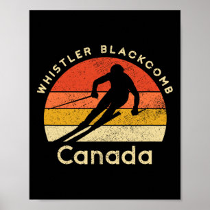 Poster Ski vintage Whistler Blackcomb Montagne Canada