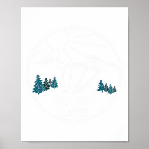 Poster Ski You Later Sports d'hiver Vintage Neige en Poud