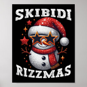Poster Skibidi Rizzmas Gen Alpha Slang Drôle Noël Sn