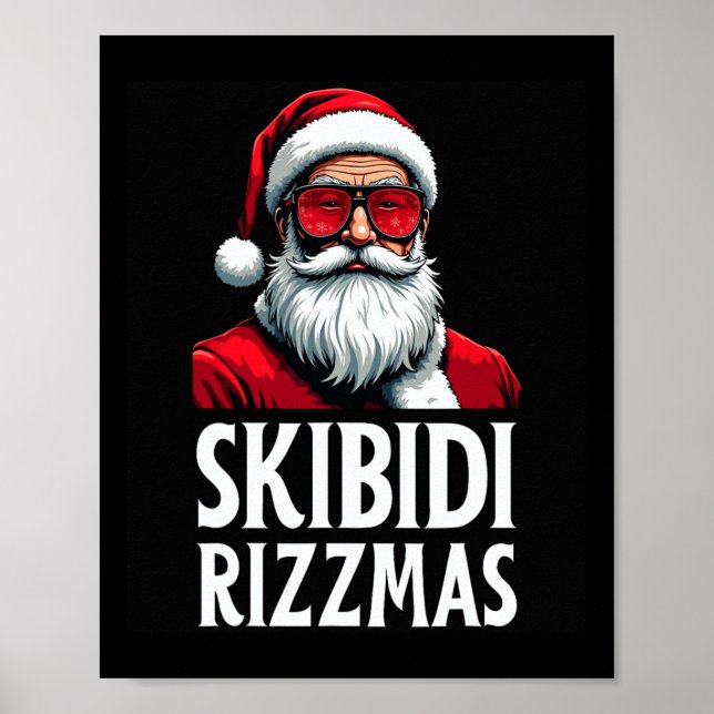 Poster Skibidi Rizzmas Joyeux Noël Père Noël (Devant)
