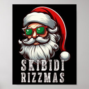 Poster Skibidi Rizzmas Noël Père Noël Joyeux Rizz M