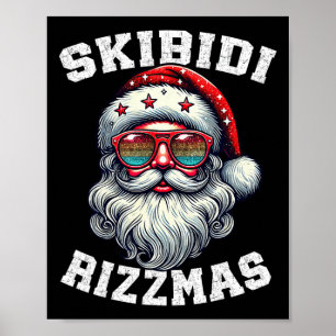 Poster Skibidi Rizzmas Noël Père Noël Merry Rizz Mas Xma