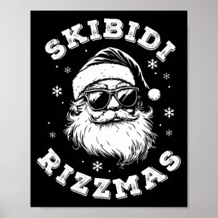 Poster Skibidi Rizzmas Papa Noël Funny Noël Gen Alpha Sl