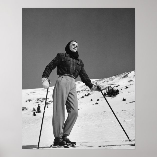 Poster Skier femme (Devant)