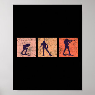 Poster Skies Biathlon Sports d'hiver Ski Piste Ski Biat