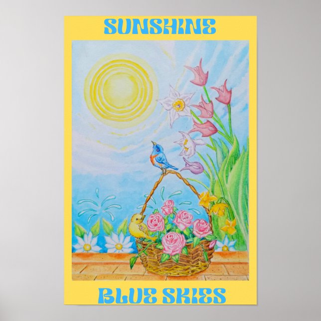 POSTER SKIES BLEUS SOLEIL (Devant)