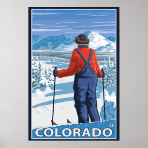 Poster Skieur AdmiringColorado