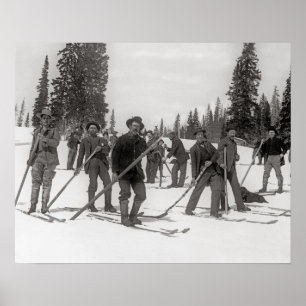 Poster Skieurs du Colorado, 1910. Photo ancienne