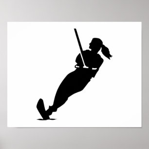 Poster Skieuse nautique