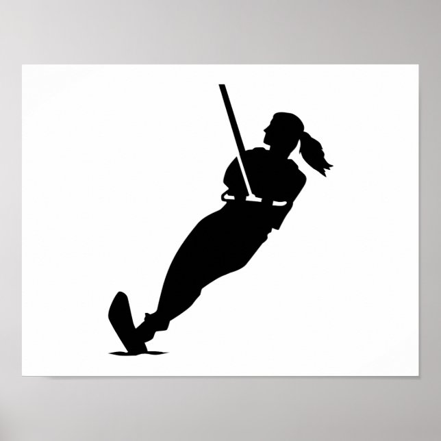 Poster Skieuse nautique (Devant)