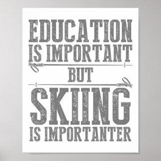 Poster Skiing Art For Men Women Kids Winter Sport Ski Lov