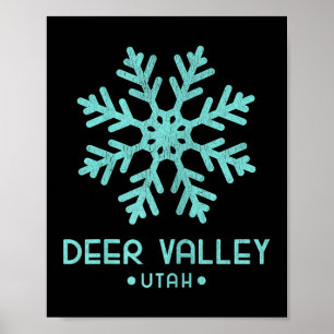 Poster Skiing Femmes Deer Valley Utah