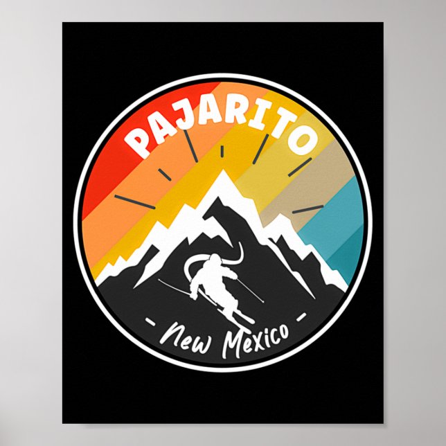 Poster Skiing In Pajarito New Mexico  (Devant)