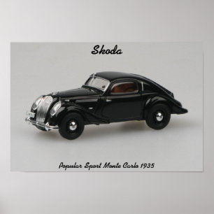 Poster Skoda Sport populaire Monte Carlo 1935 Imprimer