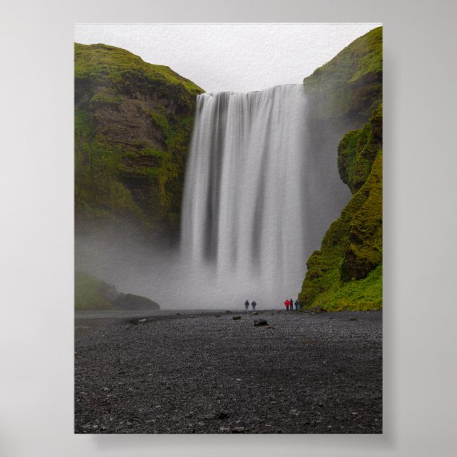 Poster Skofafoss waterfall (Devant)