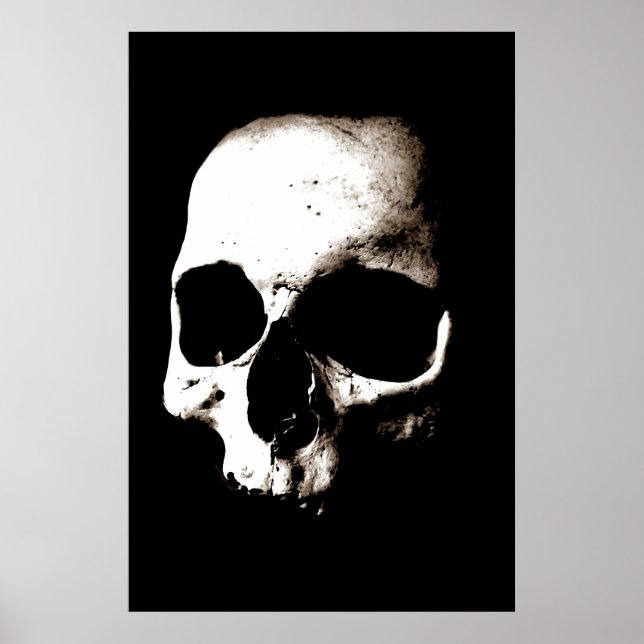 Poster Skull Pop Art Sepia Spécial unique (Devant)