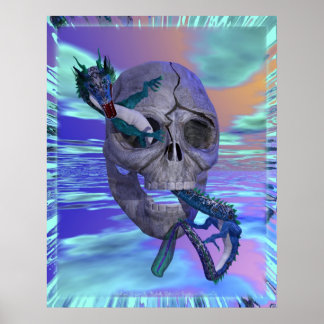 Poster SKULT ET DRAGON Par Michelle Wilder