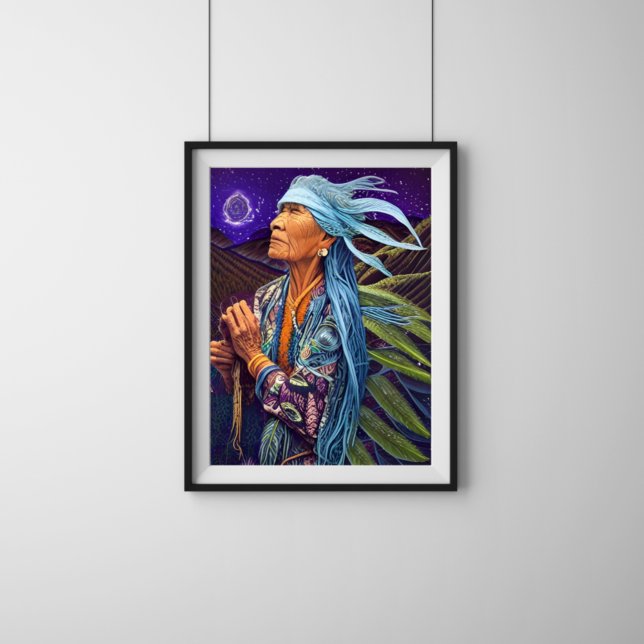 Poster Sky Road Walker Native American Imaginaire Art (Créateur téléchargé)