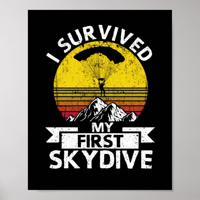Poster Skydiving Funny Skydiving J'ai mon (Devant)