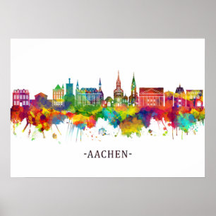 Poster Skyline Aachen Allemagne