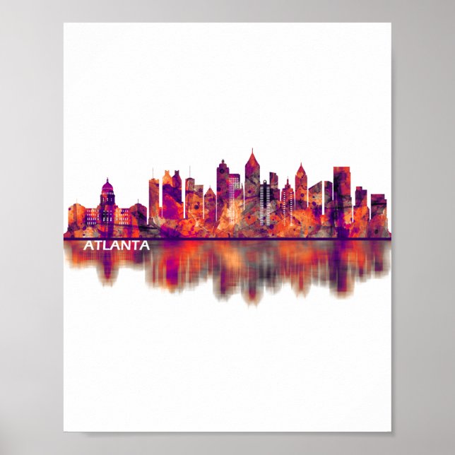 Poster Skyline Atlanta Georgia (Devant)