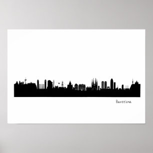 Poster Skyline Barcelone