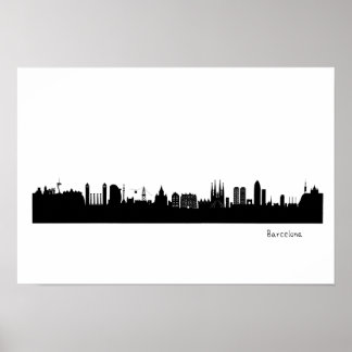Poster Skyline Barcelone