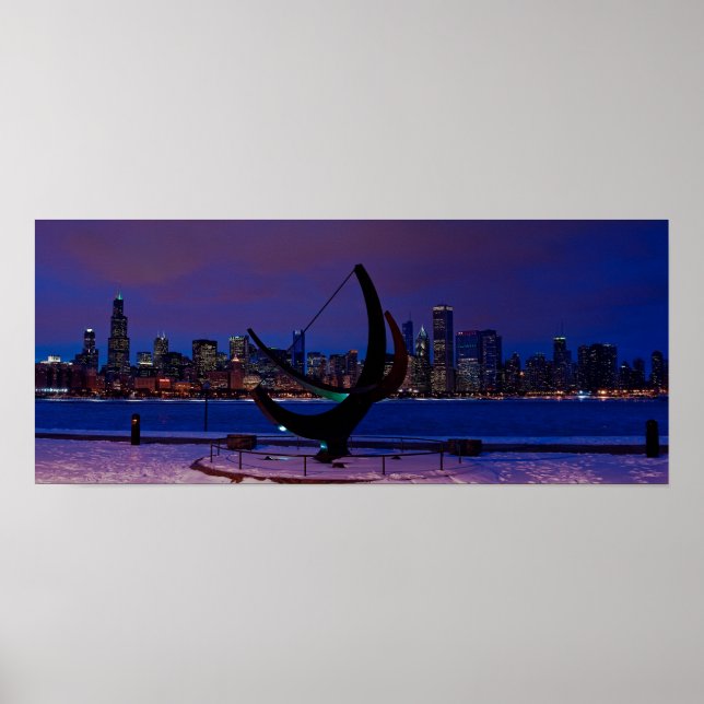 Poster Skyline Chicago Holiday (Devant)