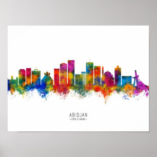 Poster Skyline Côte d'Ivoire d'Abidjan