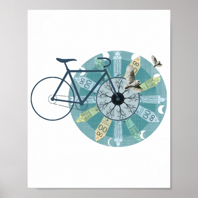 Poster Skyline d'Amsterdam (Devant)