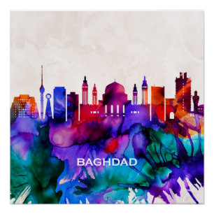 Poster Skyline de Bagdad