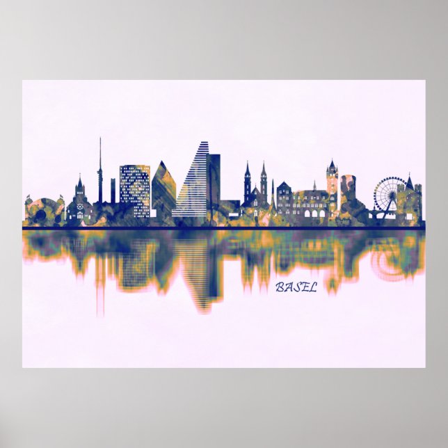 Poster Skyline de Bâle (Devant)