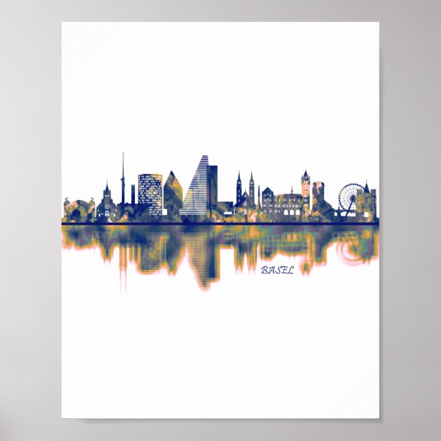 Poster Skyline de Bâle (Devant)