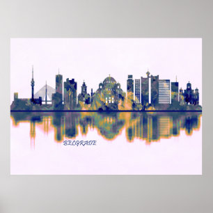 Poster Skyline de Belgrade