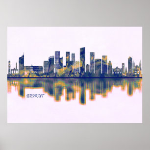 Poster Skyline de Beyrouth