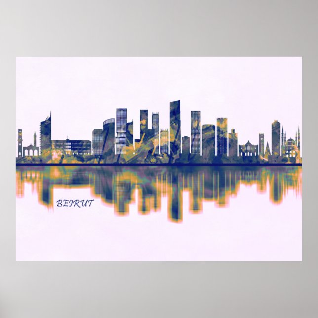 Poster Skyline de Beyrouth (Devant)