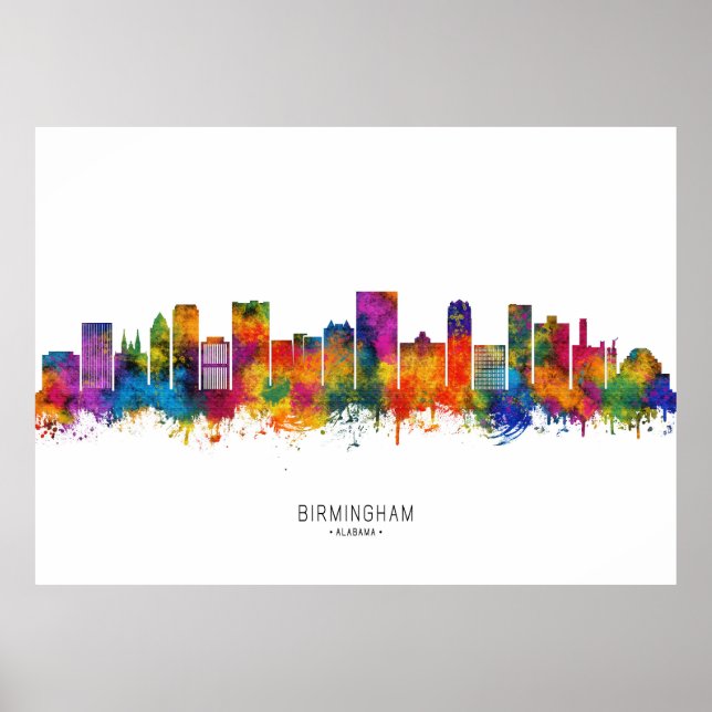 Poster Skyline de Birmingham (Devant)
