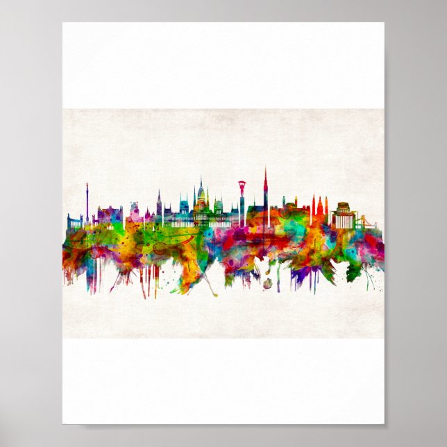 Poster Skyline de Budapest (Devant)