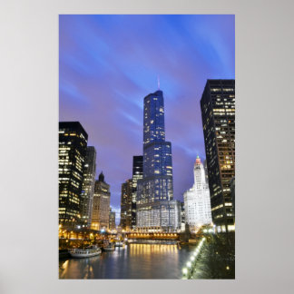 Poster Skyline de Chicago River