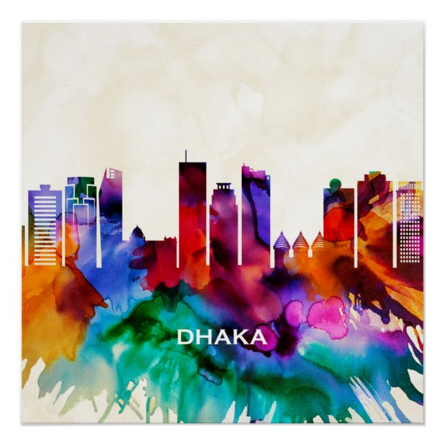 Poster Skyline de Dacca (Devant)